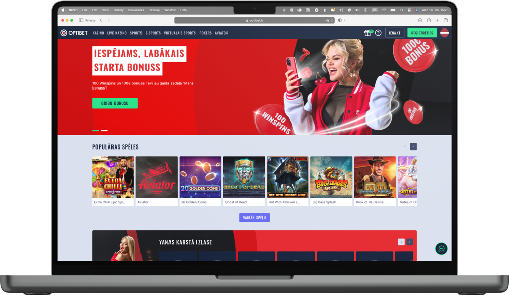 Optibet poker Latvija